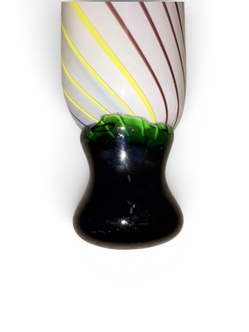 Handblown Glass Rolling Pin  with Multicolor Swirl - Picture 6 of 7